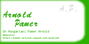 arnold pamer business card